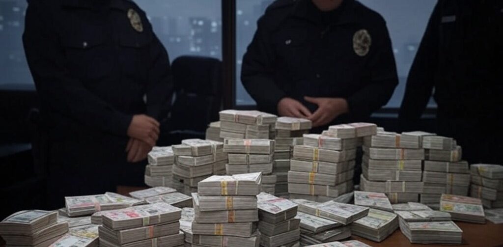 Dirty money confiscated by the police image