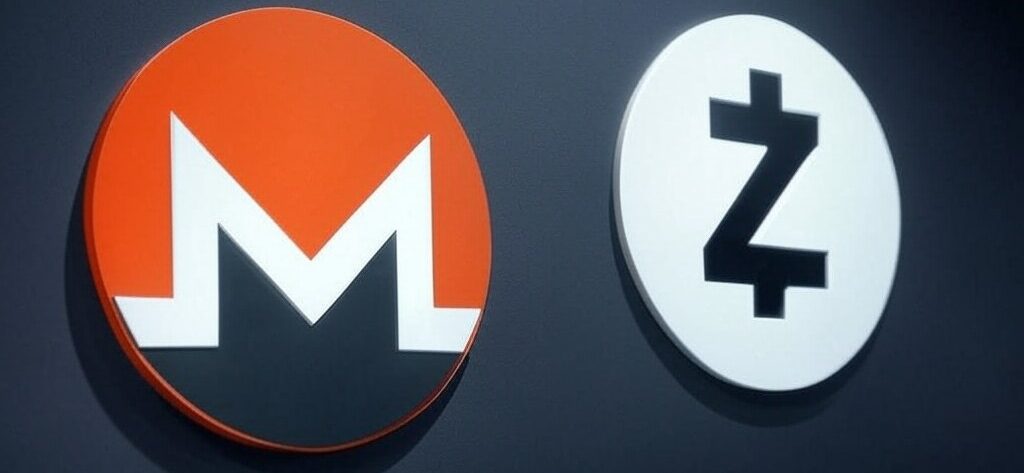 Monero and ZCash logos image